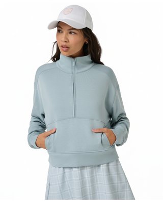Travis Mathew Skyloft Soft Half Zip Pullover dámska mikina, slate
