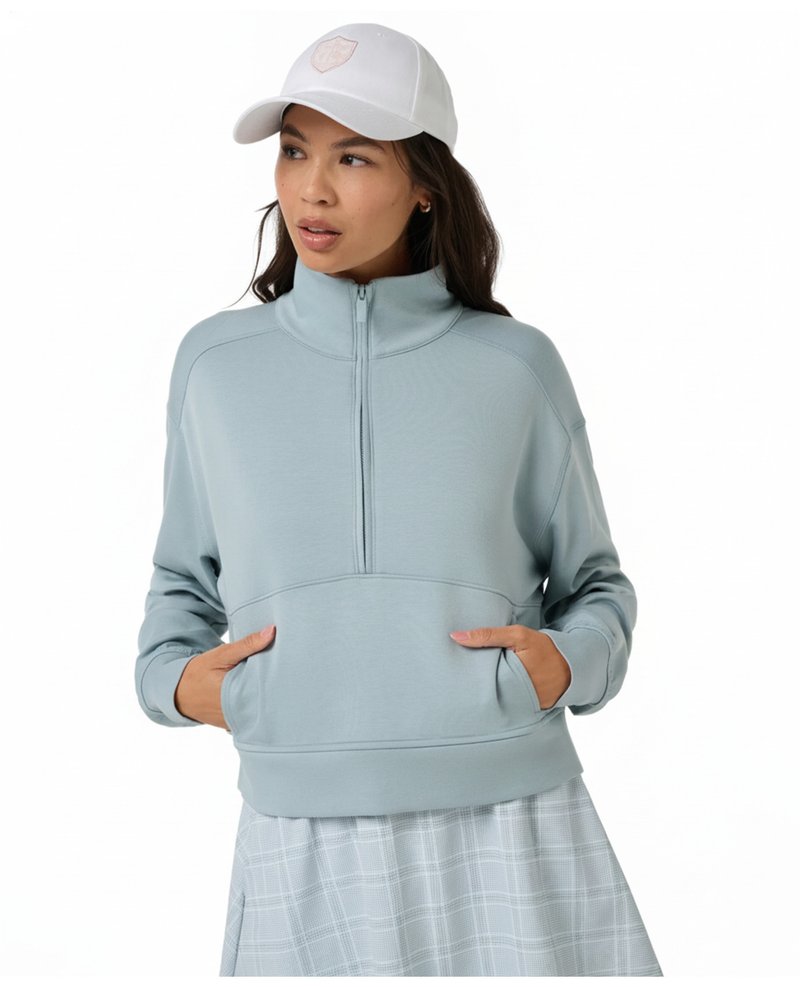 Travis Mathew Skyloft Soft Half Zip Pullover dámska mikina, slate