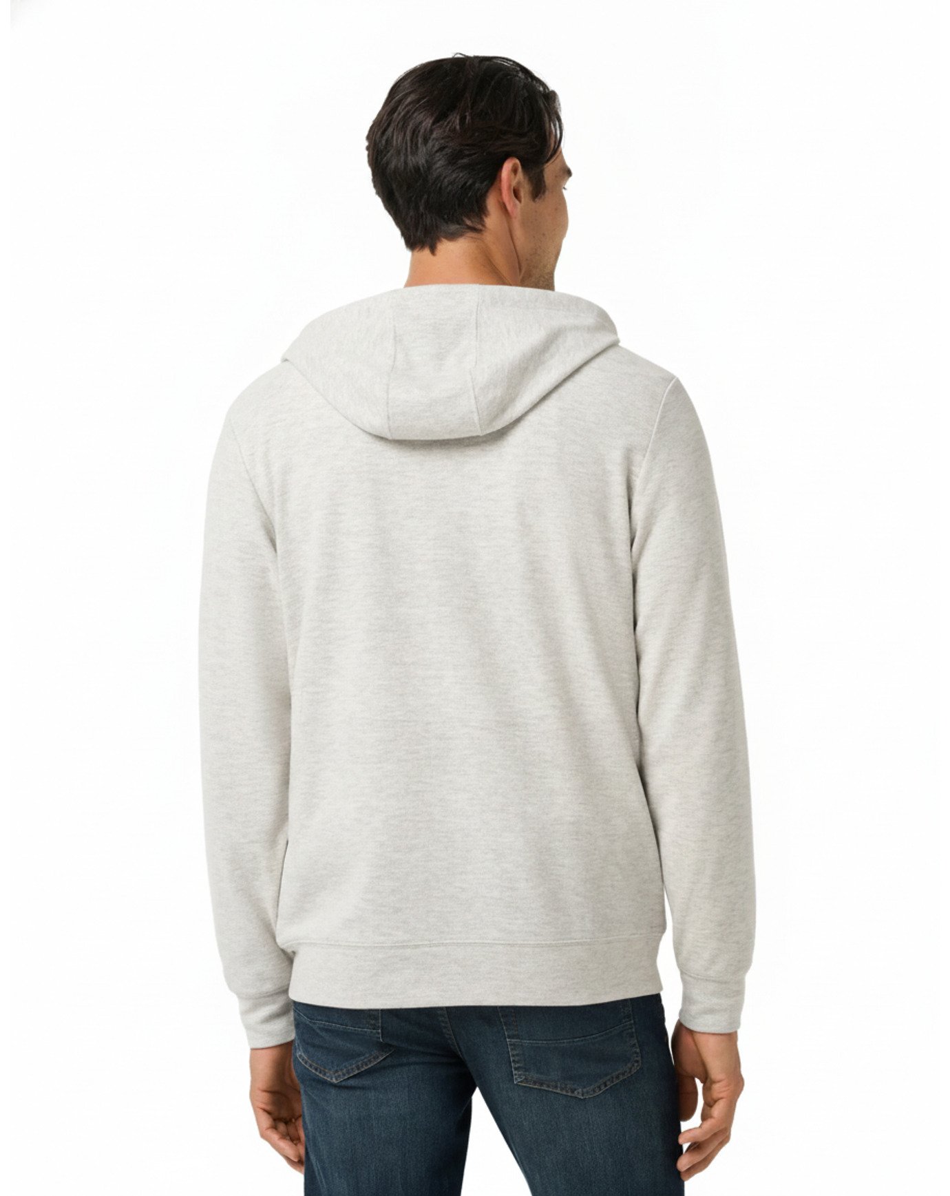 Travis Mathew Cloud Sweater Full Zip pánska mikina na zips, heather grey