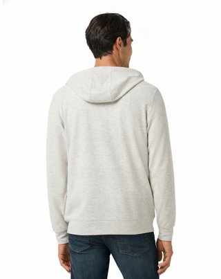Travis Mathew Cloud Sweater Full Zip pánska mikina na zips, heather grey