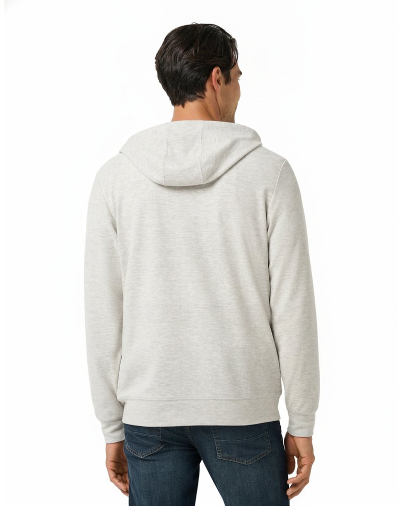 Travis Mathew Cloud Sweater Full Zip pánska mikina na zips, heather grey