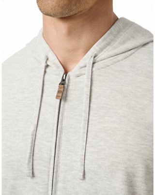 Travis Mathew Cloud Sweater Full Zip pánska mikina na zips, heather grey