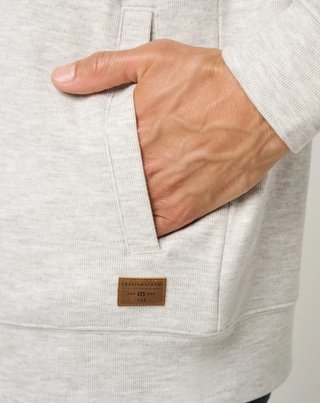 Travis Mathew Cloud Sweater Full Zip pánska mikina na zips, heather grey
