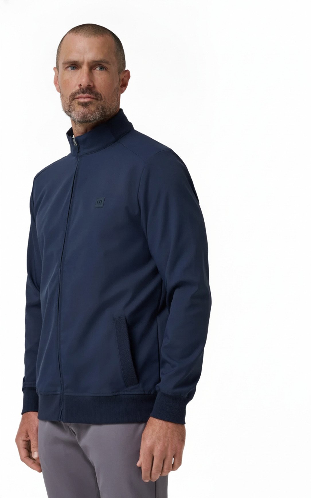 Travis Mathew Open To Close 2.0 Full Zip pánska bunda, total eclipse