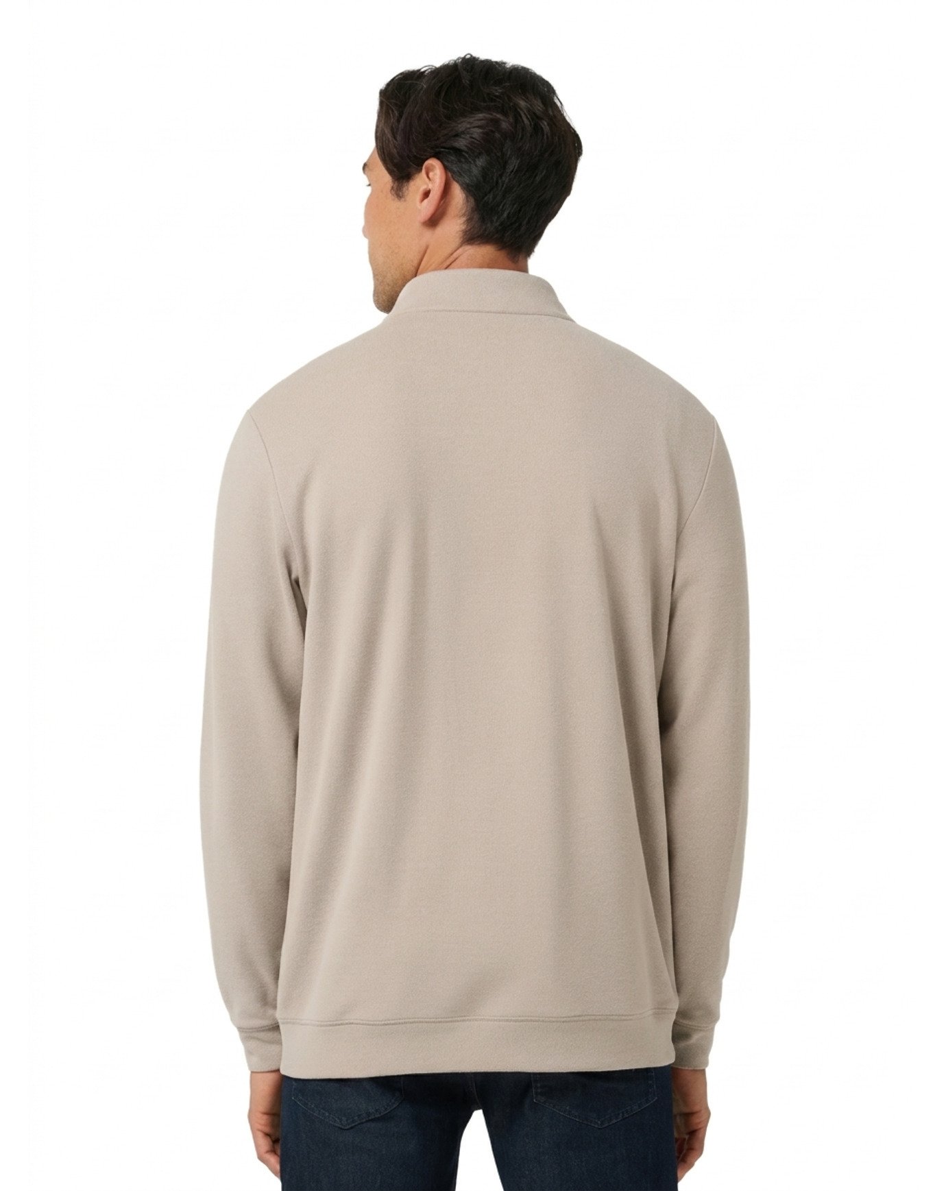 Travis Mathew Cloud pánsky sveter 1/4 zip, heather roasted cashew
