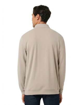 Travis Mathew Cloud pánsky sveter 1/4 zip, heather roasted cashew