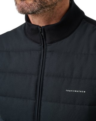 Travis Mathew Point Of Sail pánska vesta, čierna