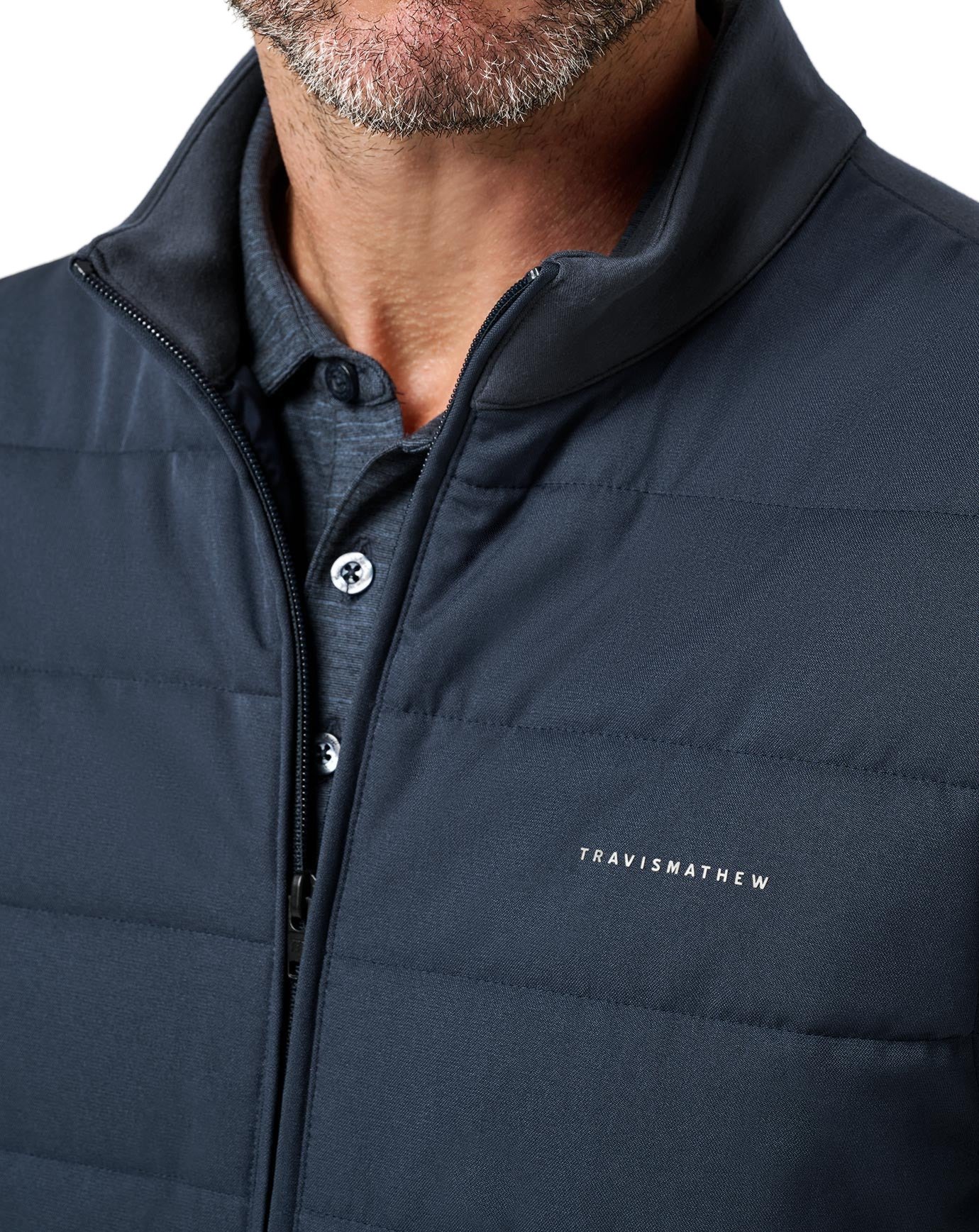 Travis Mathew Point Of Sail pánska vesta, mood indigo