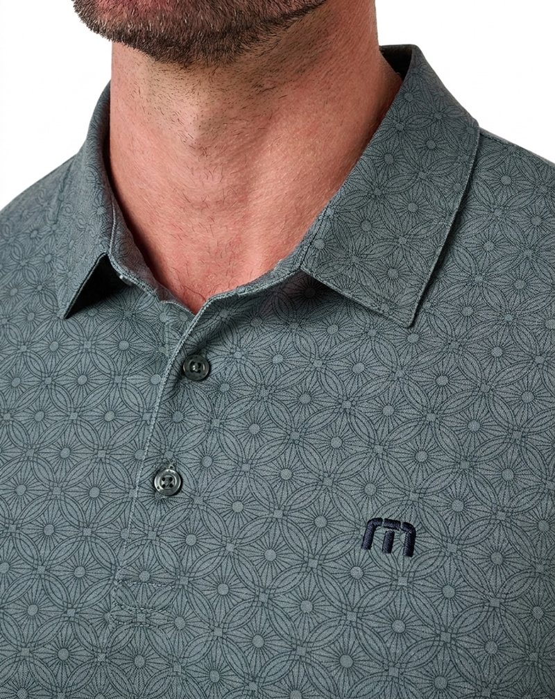Travis Mathew Featherweight Trophy Ready pánske polo, balsam green