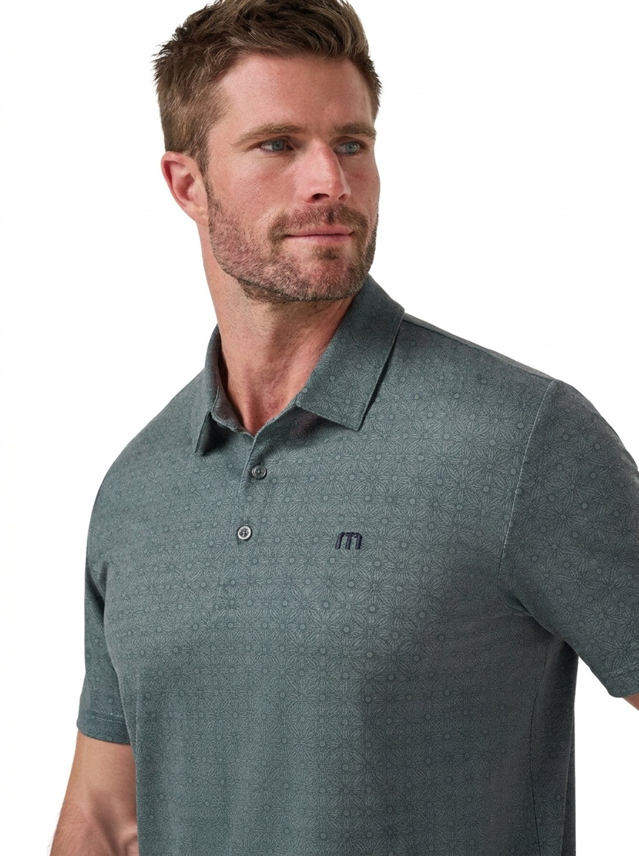 Travis Mathew Featherweight Trophy Ready pánske polo, balsam green