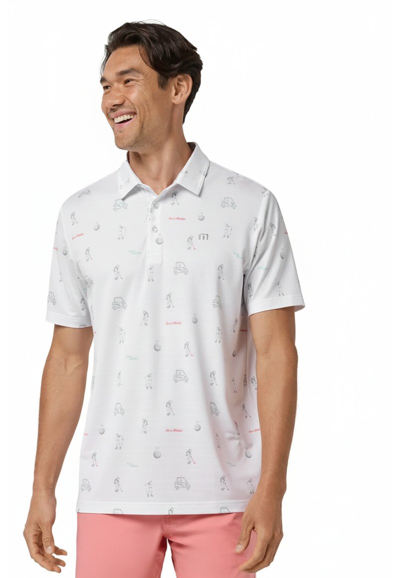 Travis Mathew On A Mission pánske polo, biele