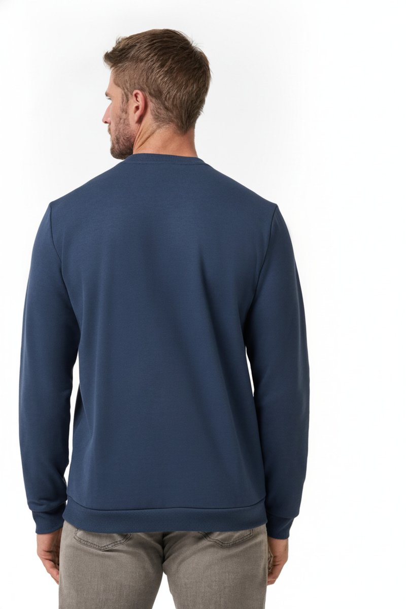 Travis Mathew TM Varsity Club Crew pánska mikina, total eclipse