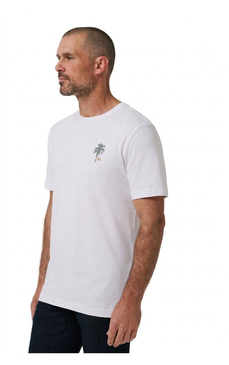 Travis Mathew Horizon Hideaway pánske tričko, biele