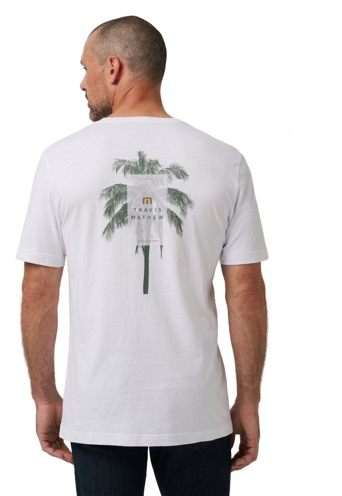 Travis Mathew Horizon Hideaway pánske tričko, biele