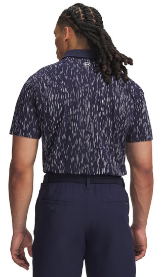 Under Armour ArmourDry Printed pánske polo, midnight navy/biele