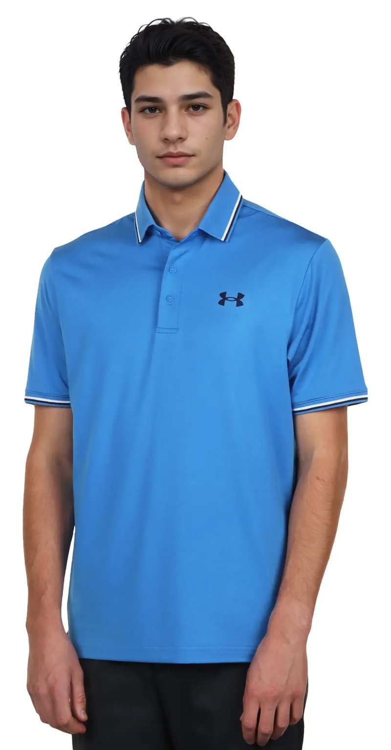 Under Armour Playoff 3.0 Rib pánske polo, blue atlantis