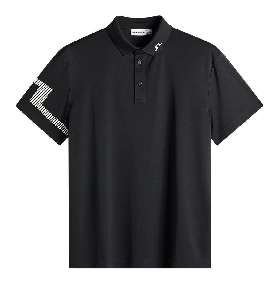 J.Lindeberg Heath pánske polo, čierne