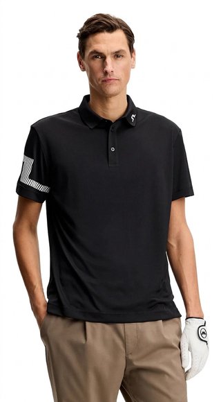 J.Lindeberg Heath pánske polo, čierne