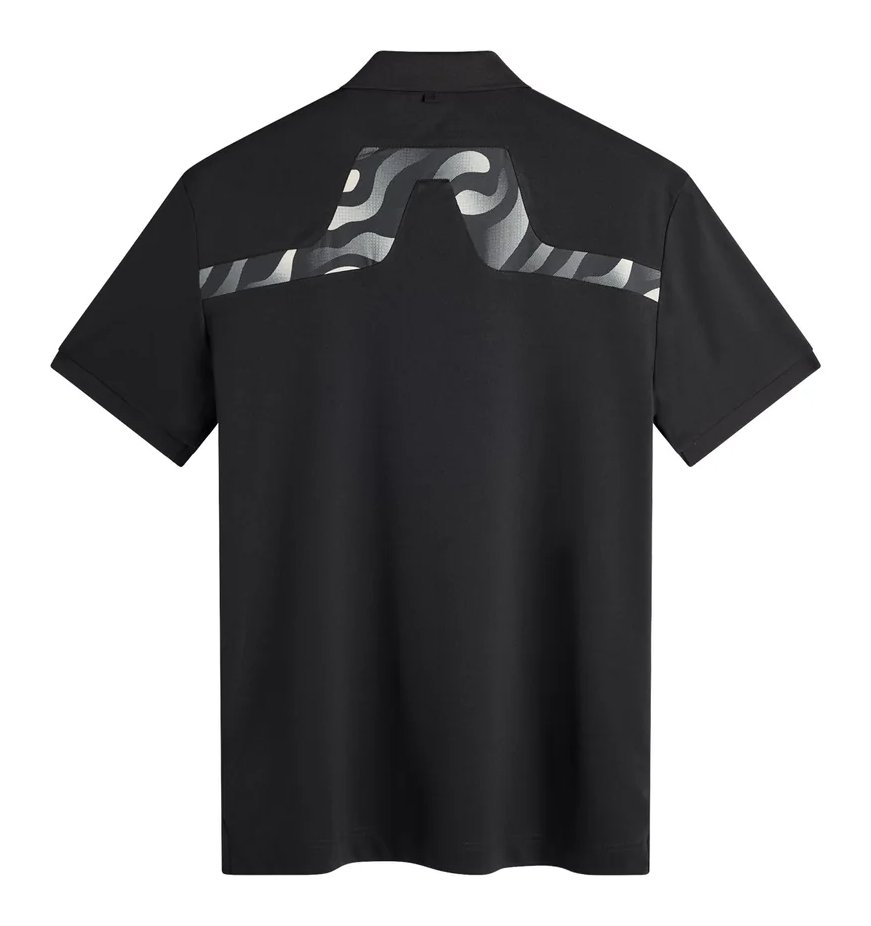 J.Lindeberg KV Print pánske polo, čierne