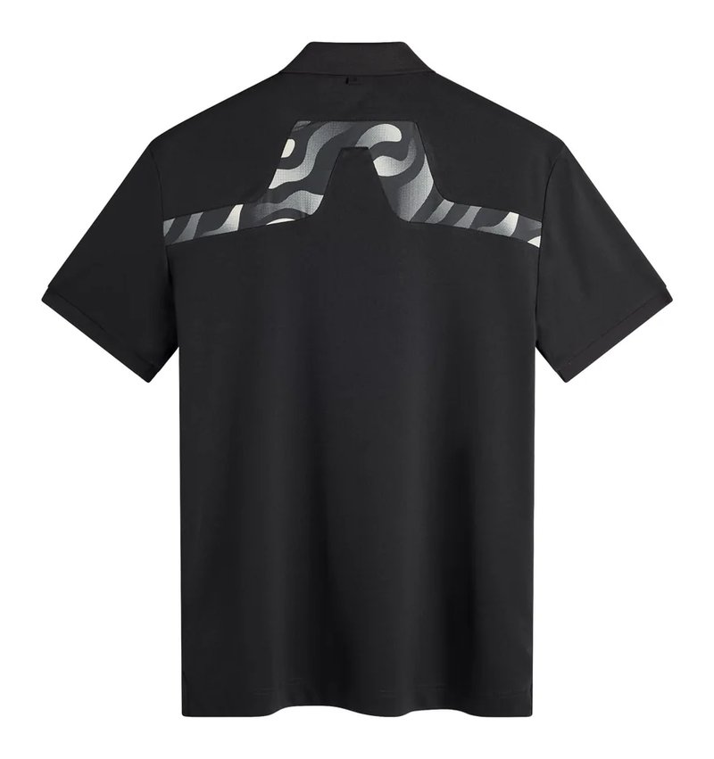 J.Lindeberg KV Print pánske polo, čierne