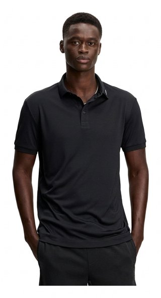 J.Lindeberg KV Print pánske polo, čierne