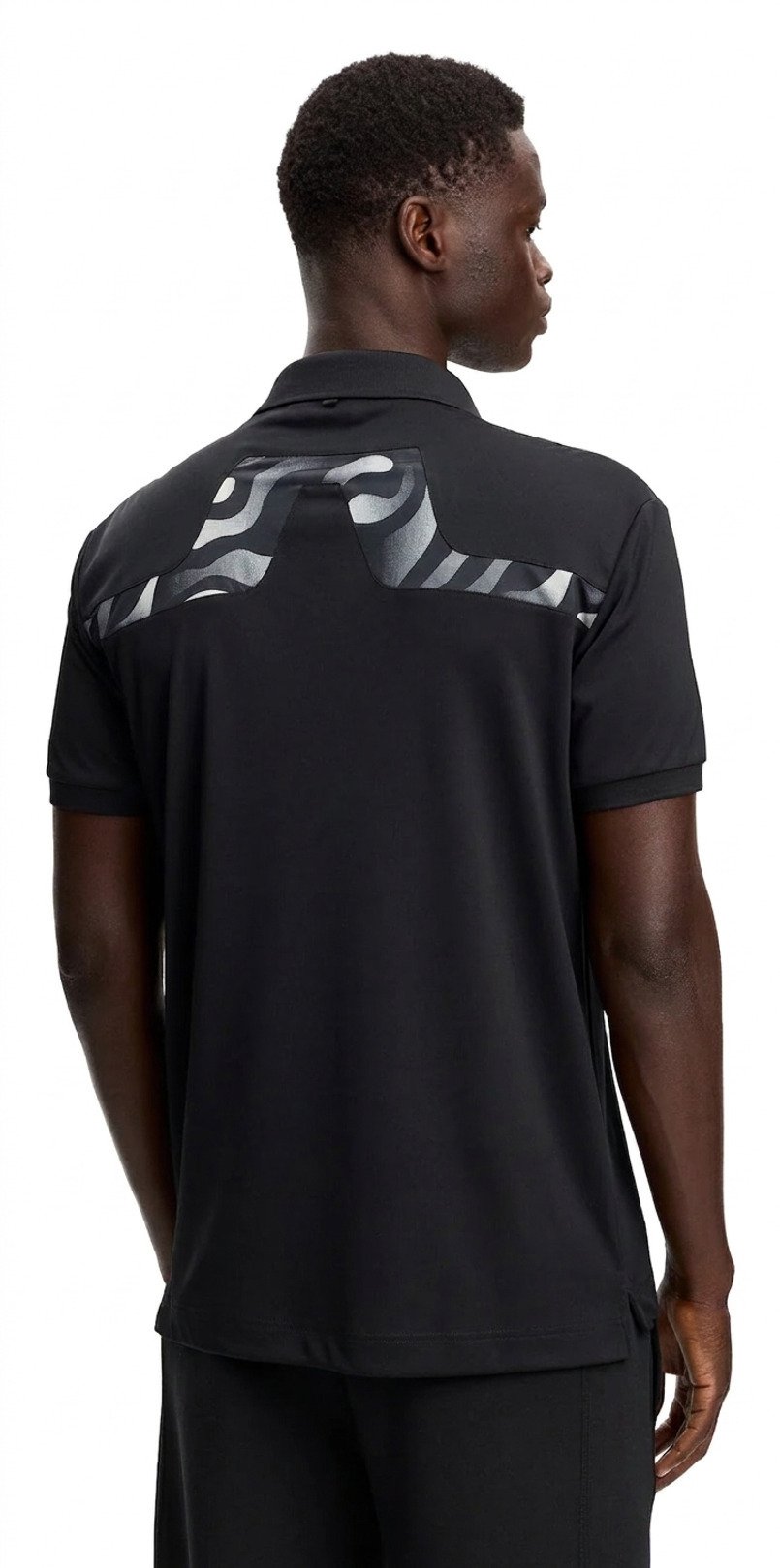 J.Lindeberg KV Print pánske polo, čierne