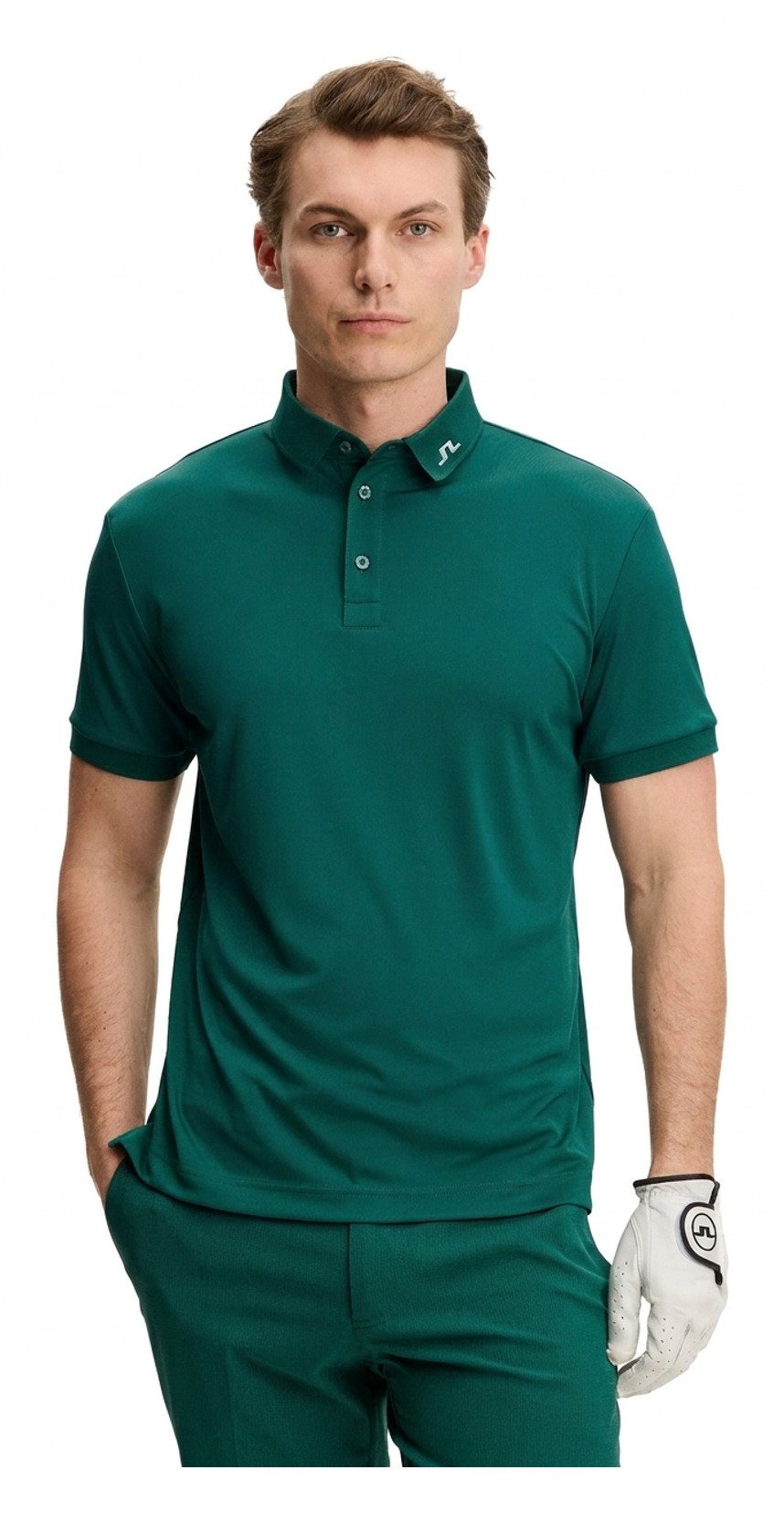 J.Lindeberg KV Print pánske polo, forest biome