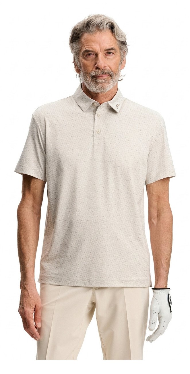 J.Lindeberg Tod Print pánske polo, bias bridge micro moon brindle