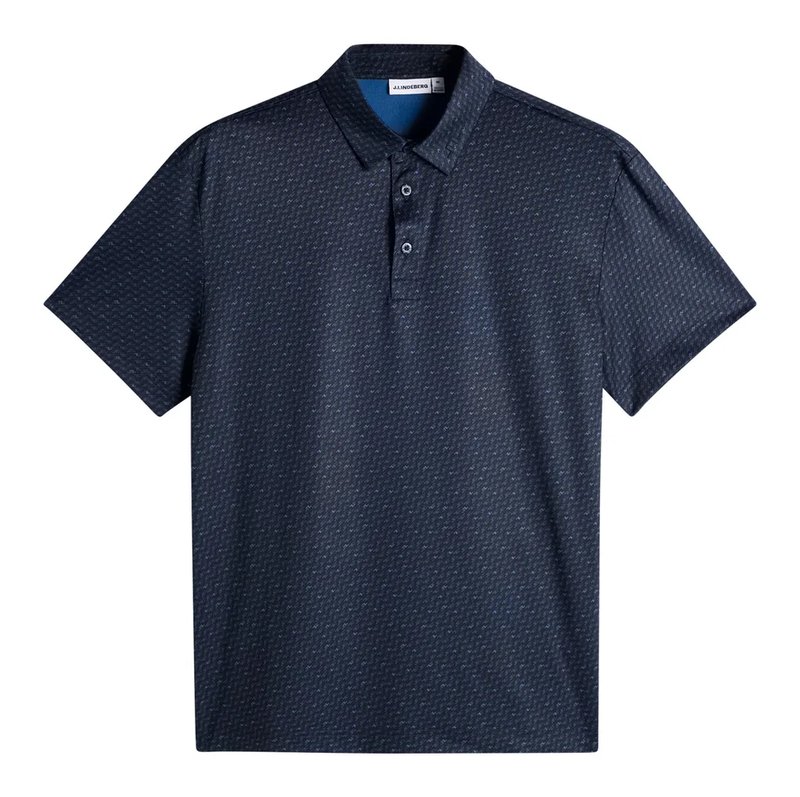 J.Lindeberg Tod Print pánske polo, bias bridge micro navy set