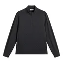 J.Lindeberg Lassy Quarter Zip Mid pánska vrstva, čierna