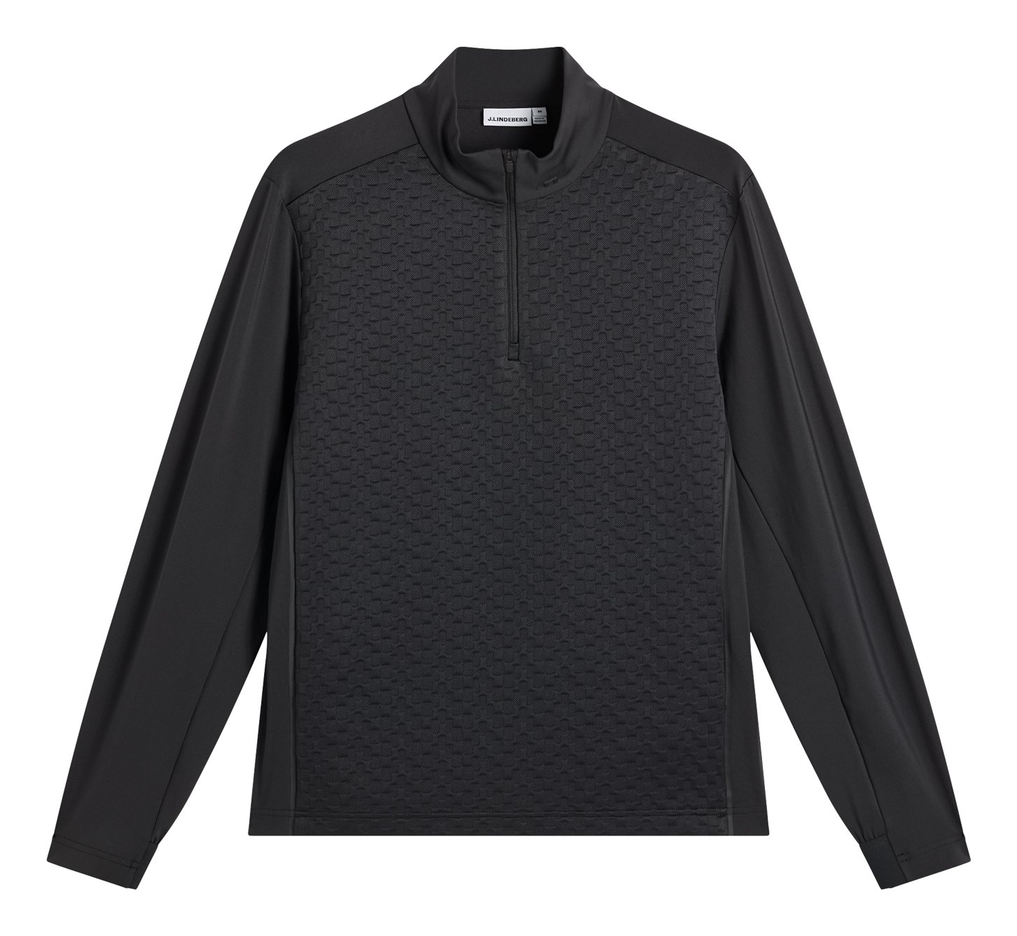 J.Lindeberg Lassy Quarter Zip Mid pánska vrstva, čierna