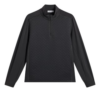 J.Lindeberg Lassy Quarter Zip Mid pánska vrstva, čierna