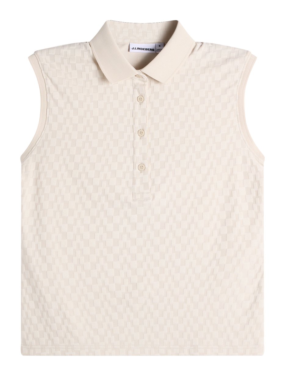 J.Lindeberg Dani sleeveless dámske polo, moonbeam
