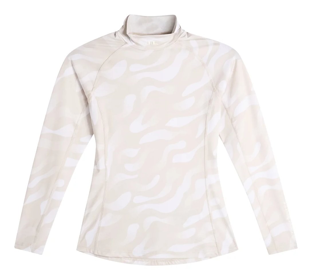 J.Lindeberg Ella Print Compression dámsky top, bunker fade moonbeam biela