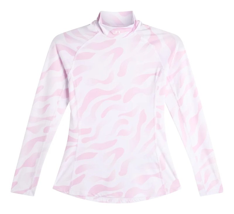 J.Lindeberg Ella Print Compression dámsky top, bunker fade white orchid