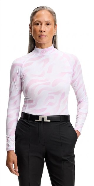 J.Lindeberg Ella Print Compression dámsky top, bunker fade white orchid