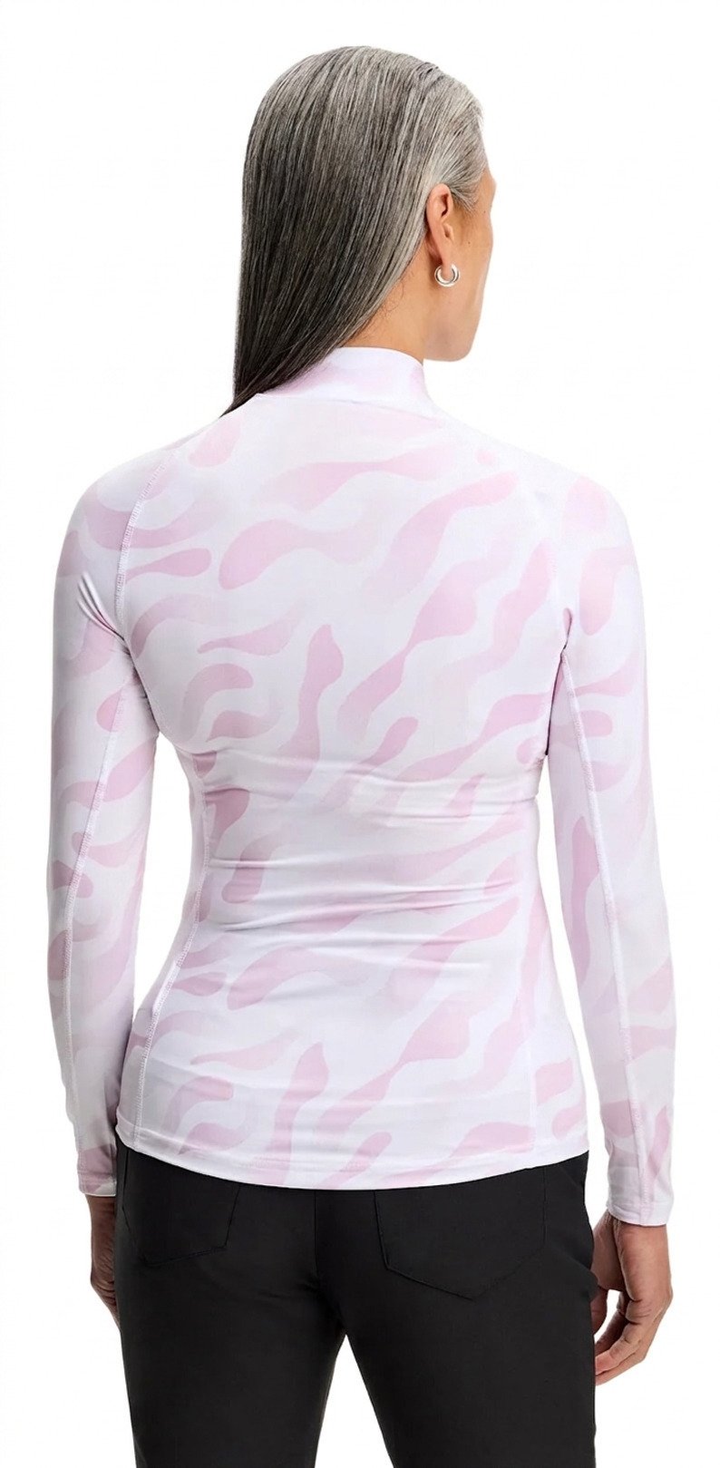 J.Lindeberg Ella Print Compression dámsky top, bunker fade white orchid