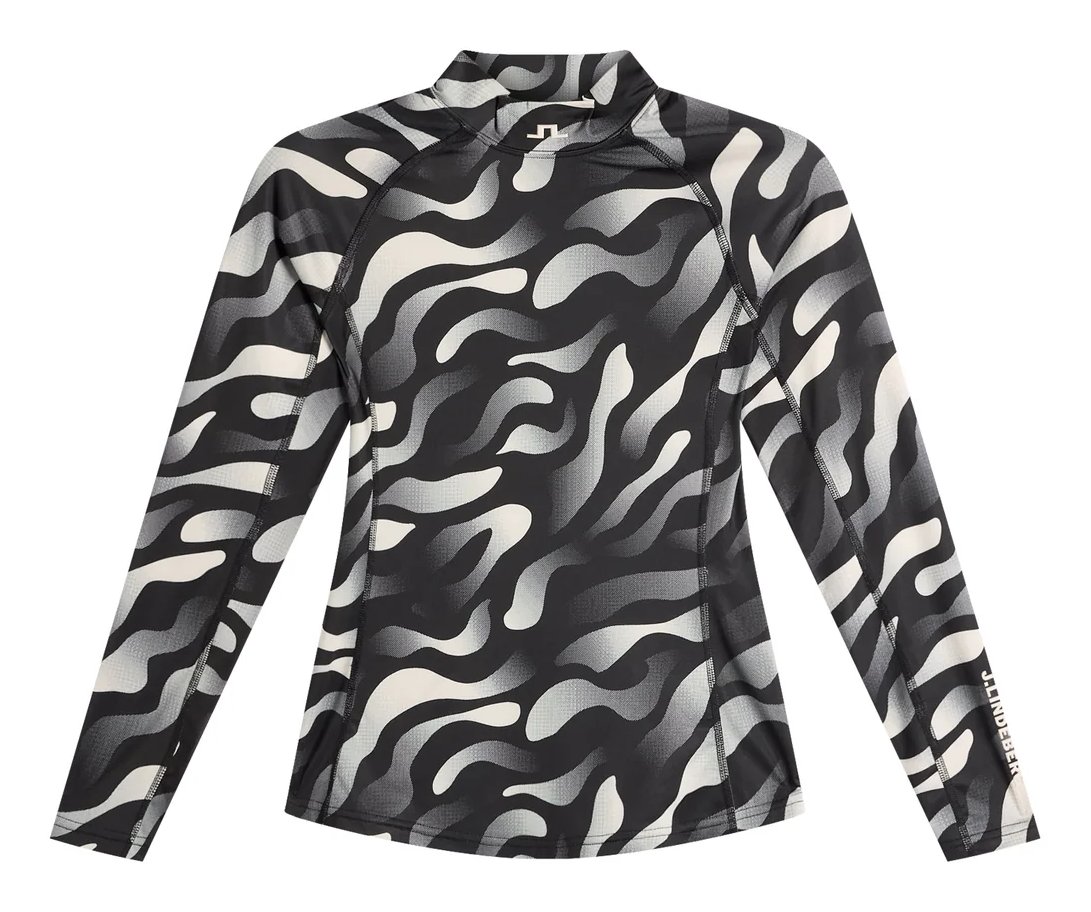 J.Lindeberg Ella Print Compression dámsky top, bunker fade black moonbeam