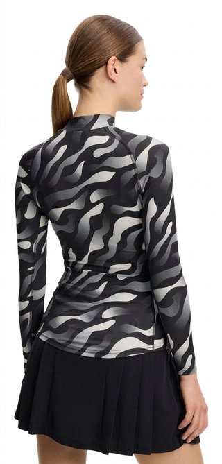 J.Lindeberg Ella Print Compression dámsky top, bunker fade black moonbeam