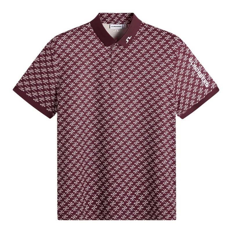 J.Lindeberg Tour Tech Print dámske polo, cardi jacquard - winetasting