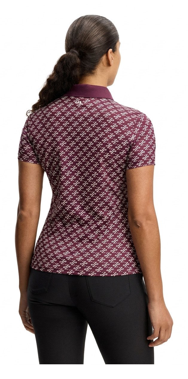 J.Lindeberg Tour Tech Print dámske polo, cardi jacquard - winetasting