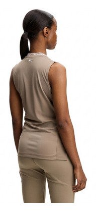 J.Lindeberg Leya Sleeveless dámske polo, béžové