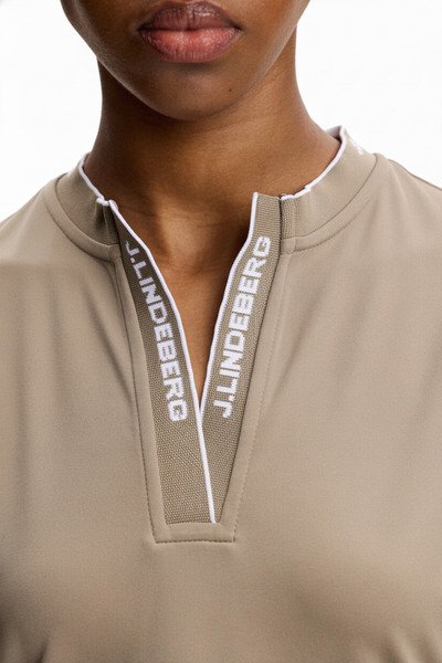 J.Lindeberg Leya Sleeveless dámske polo, béžové