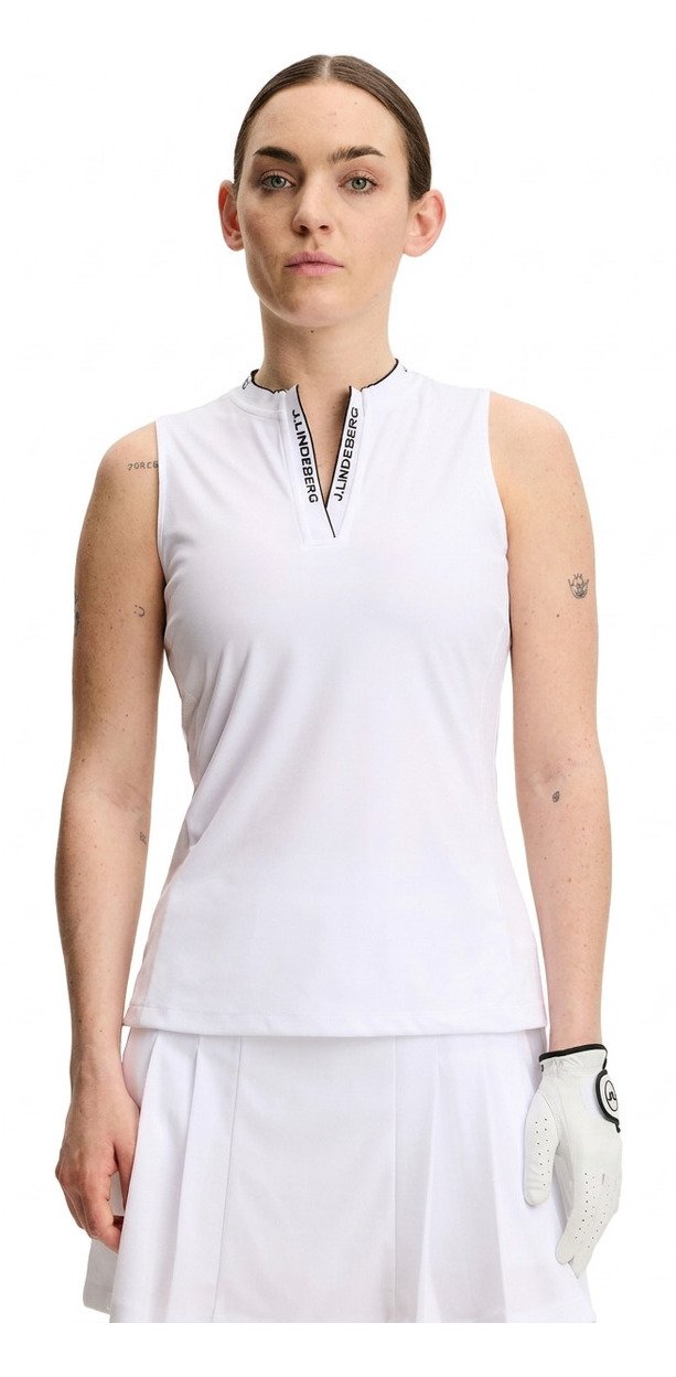 J.Lindeberg Leya Sleeveless dámske polo, biele