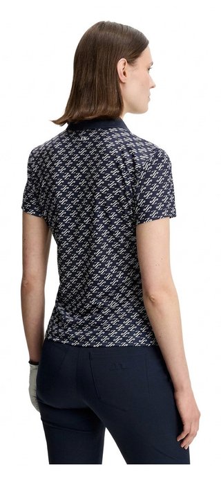 J.Lindeberg Tour Tech Print dámske polo, cardi jacquard - JL Navy