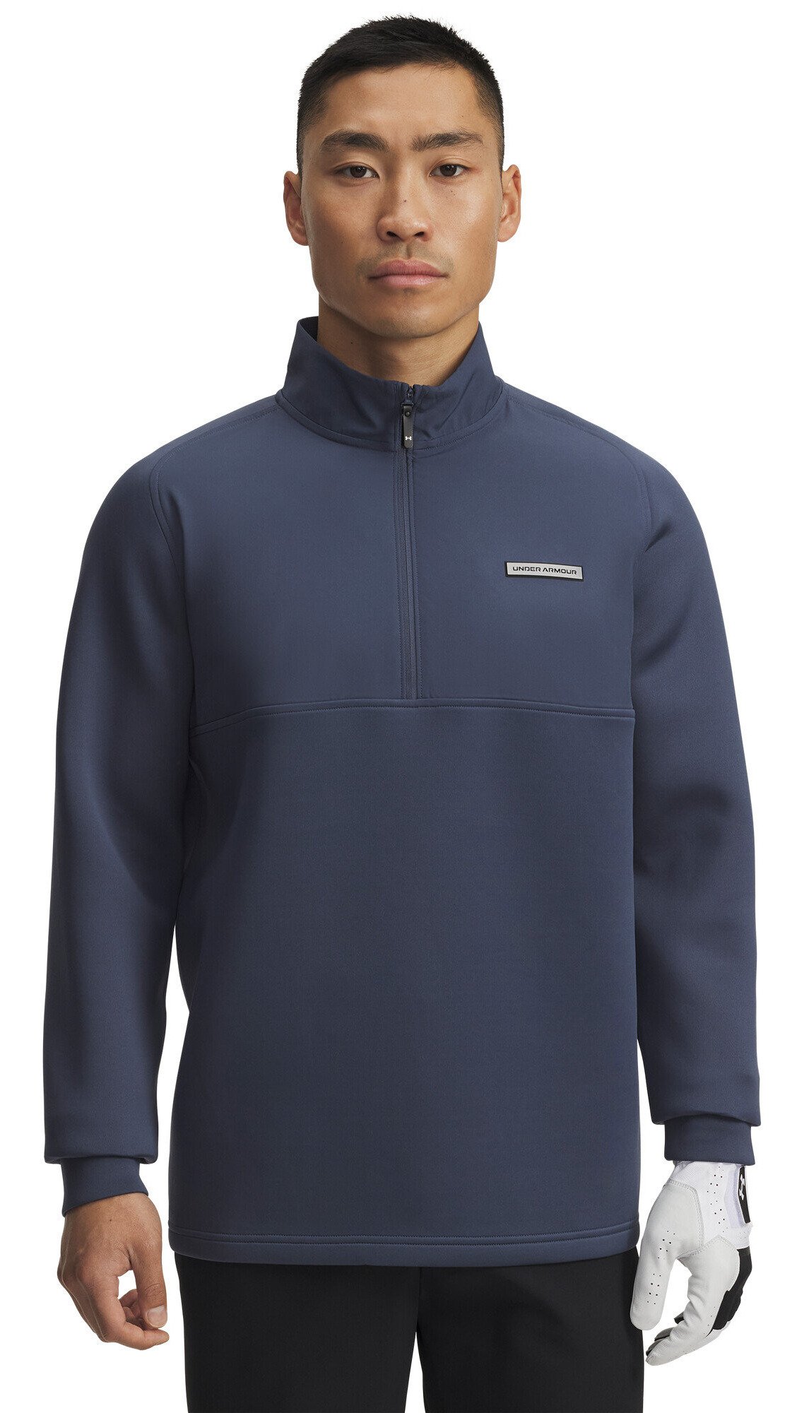 Under Armour Drive Pro Hybrid pánska mikina na zips 1/2, downpour gray