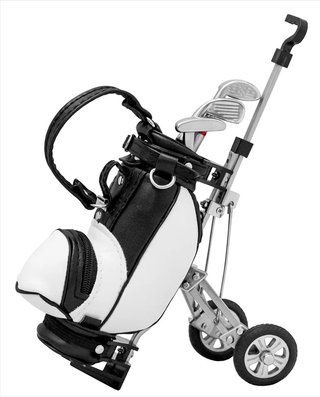 Longridge stolný golfový bag a sada pier, čierno/biela