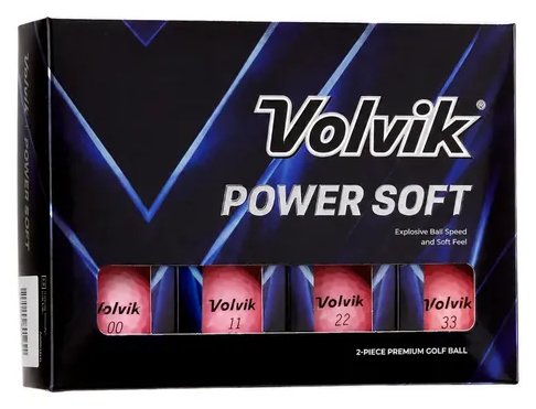 Volvik POWER Soft golfové loptičky (12 ks), ružové