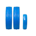 JuCad tires - 2 zadné kolesá, 1 predné koleso, modrá
