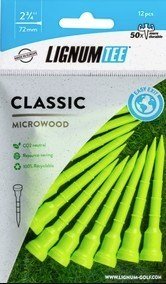 Lignum Tee 72mm (2 3/4") 12pack hitting green týčky